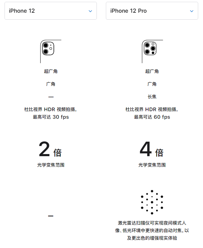 安岳苹果手机维修分享苹果 iPhone 12 与 iPhone 12 Pro 选哪款 